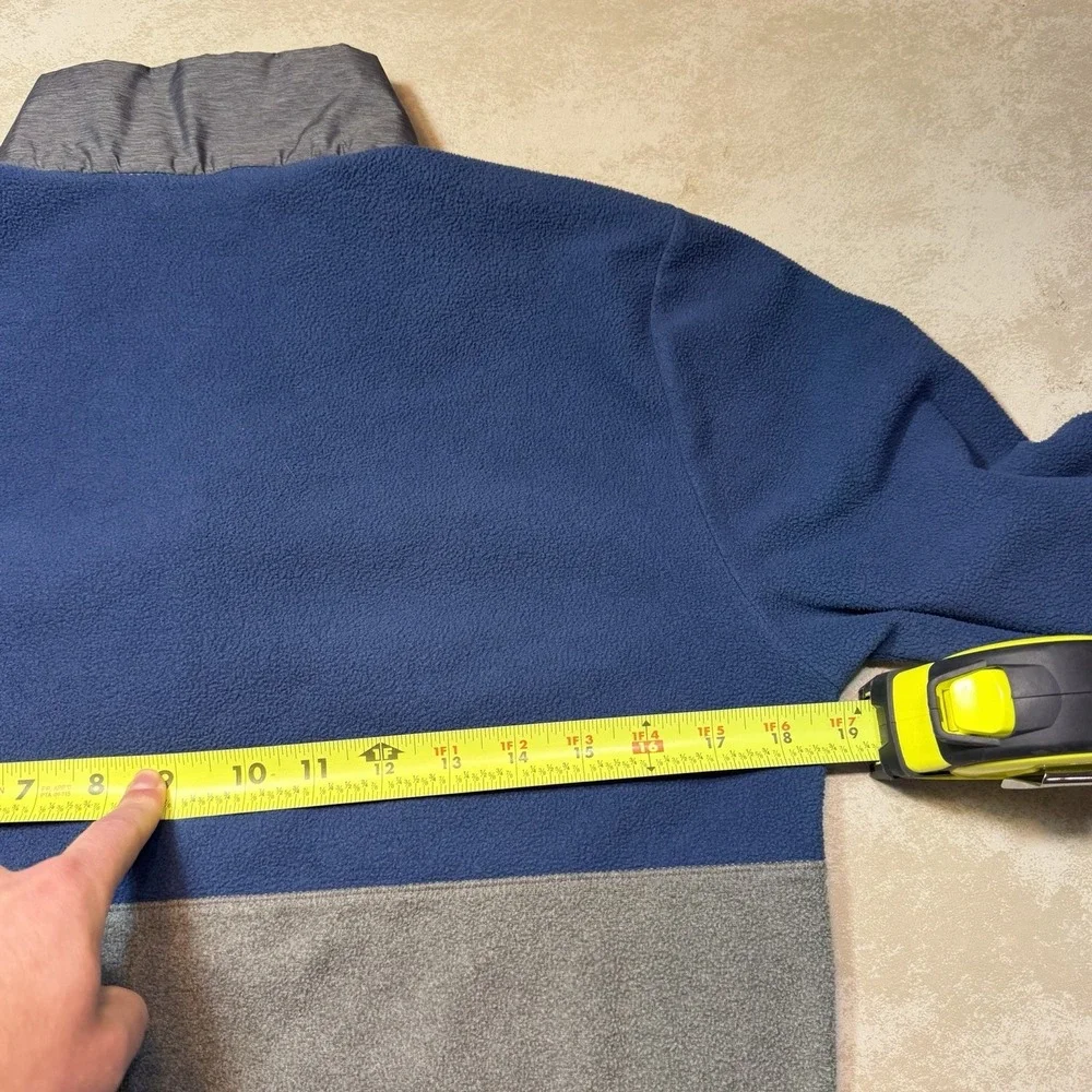 The North Face Youth XL Blue Gray Fleece Half Zip Pullover Jacket Teen